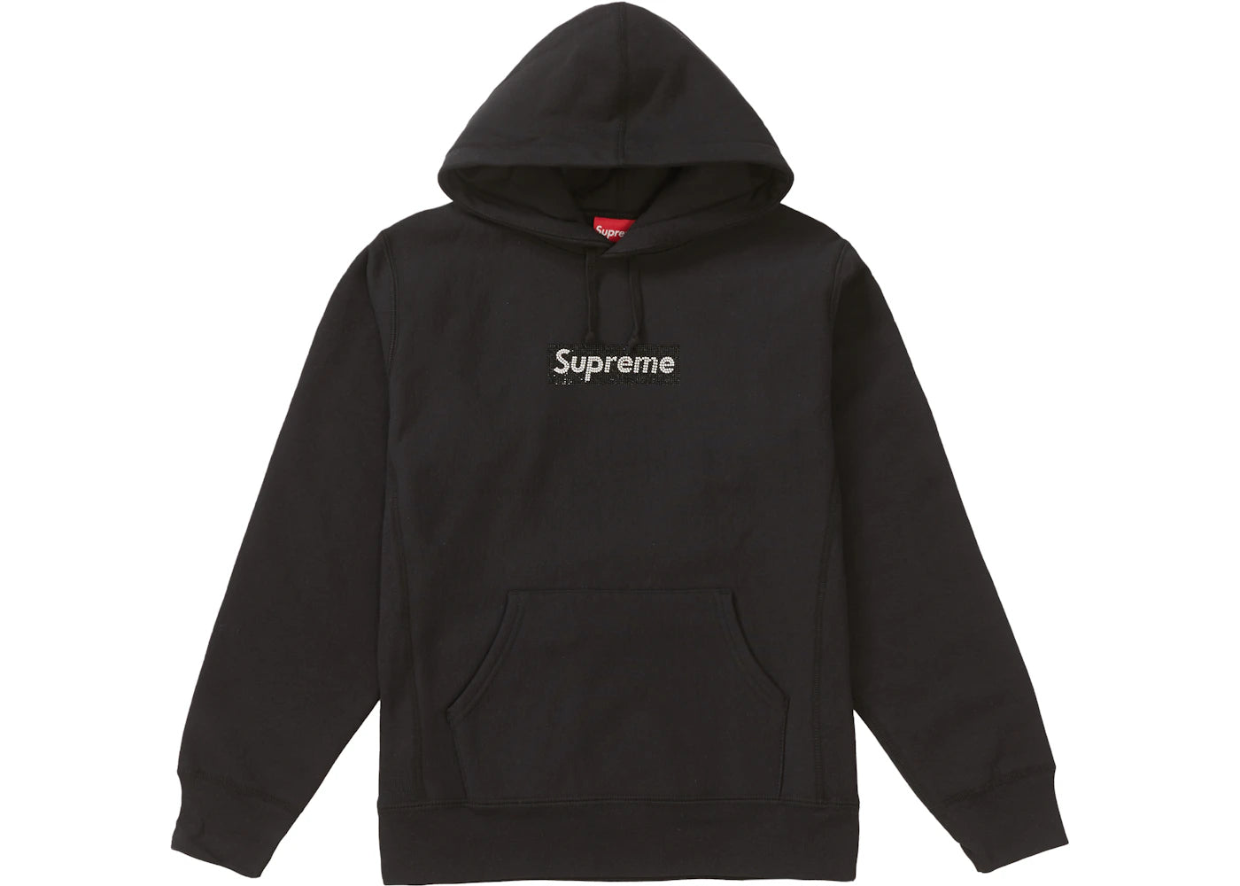 Supreme Swarovski Box Logo Hooded Sweatshirt-Black