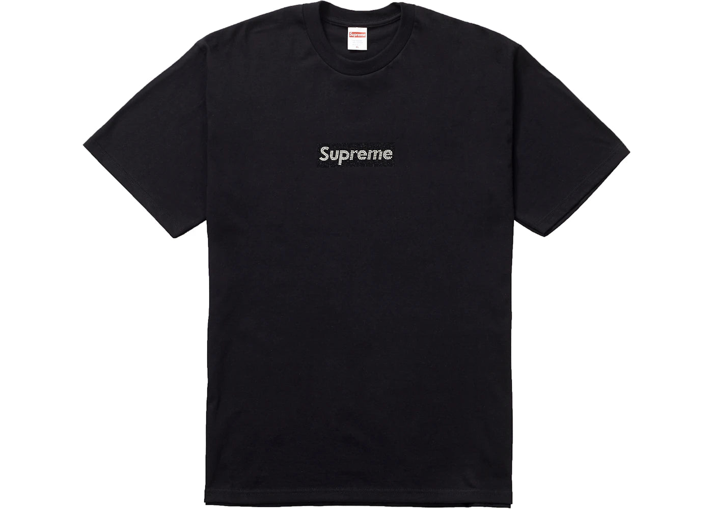 Supreme Swarovski Box Logo Tee-Black