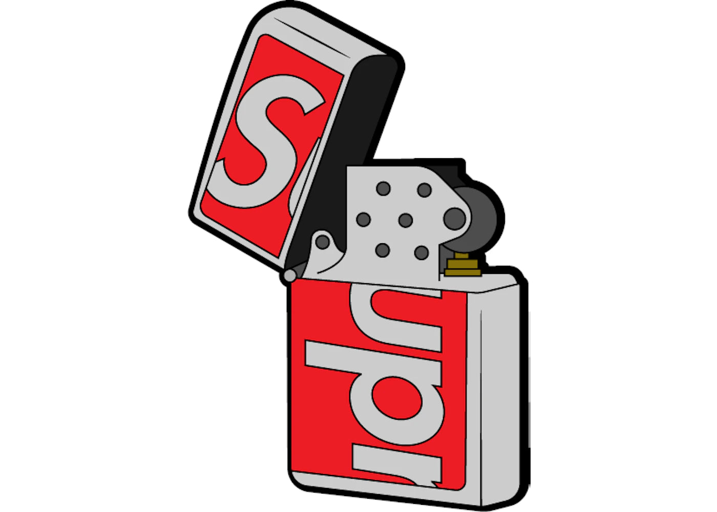 Supreme Swarovski Zippo-Red
