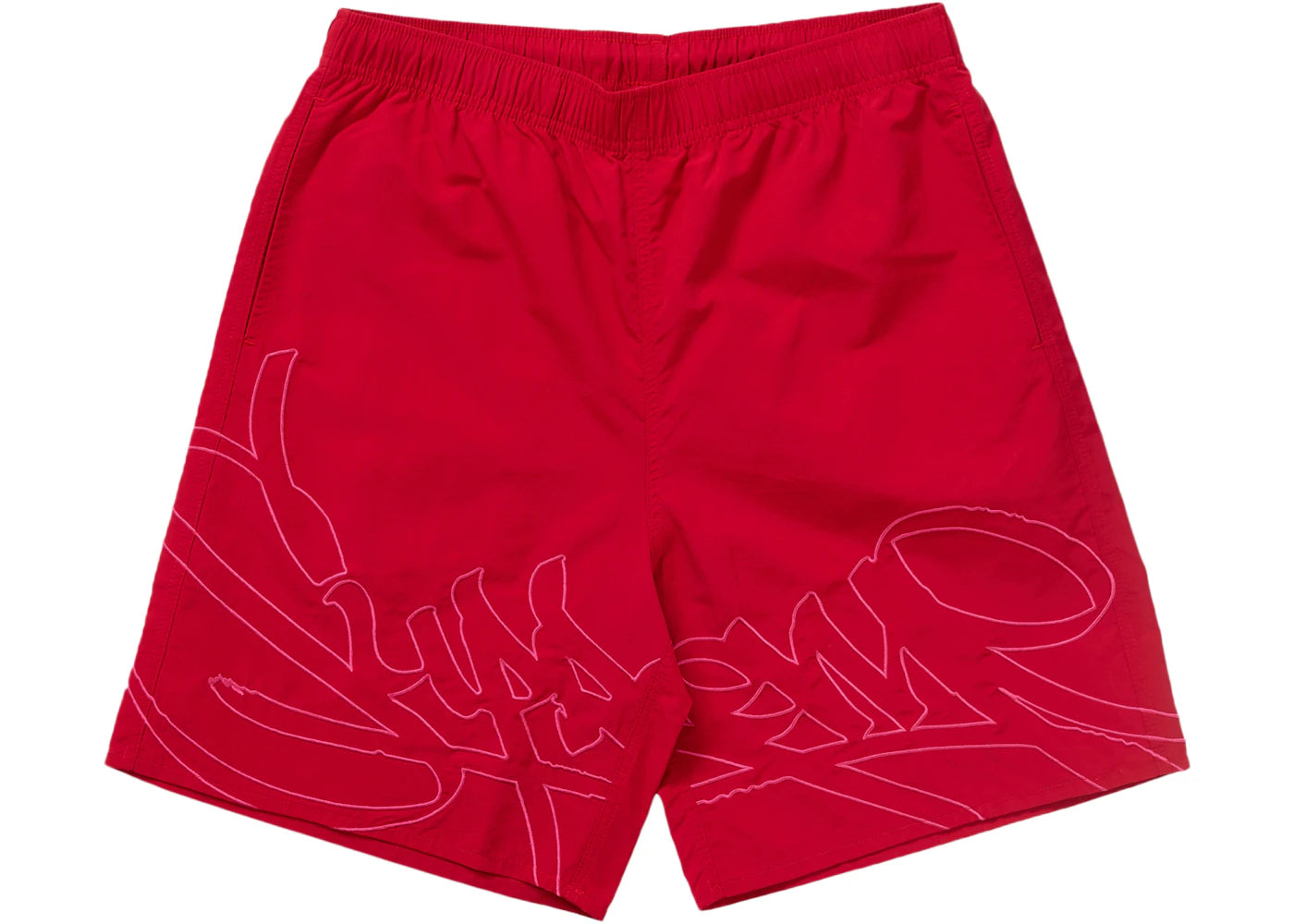 Short de bain Supreme Tag rouge