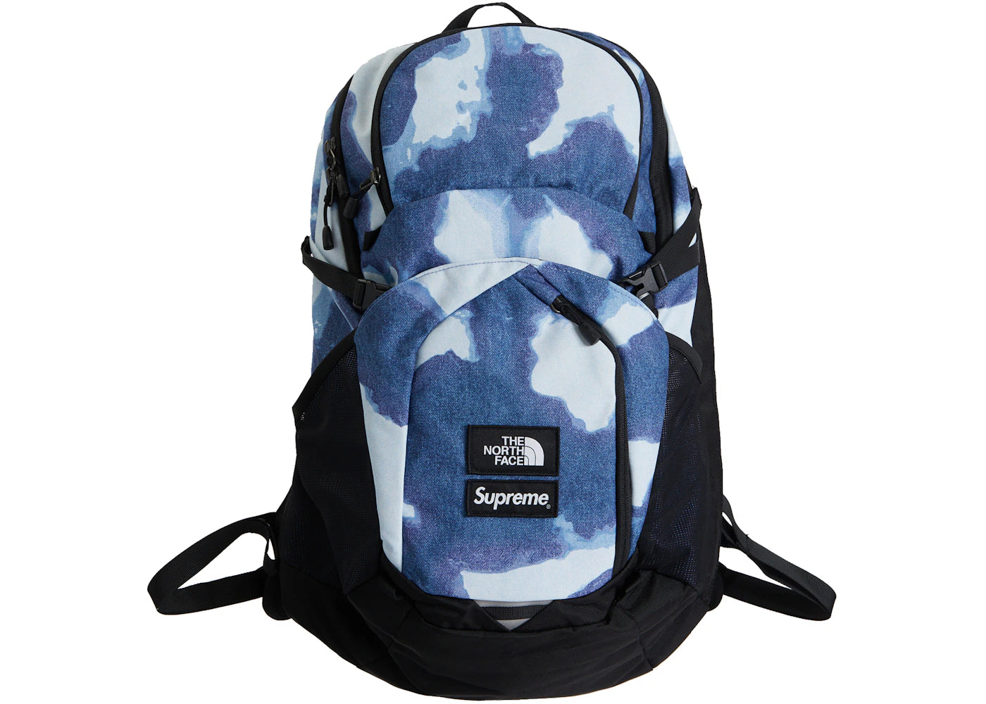 Supreme The North Face Bleached Denim Print Pocono Backpack-Indigo