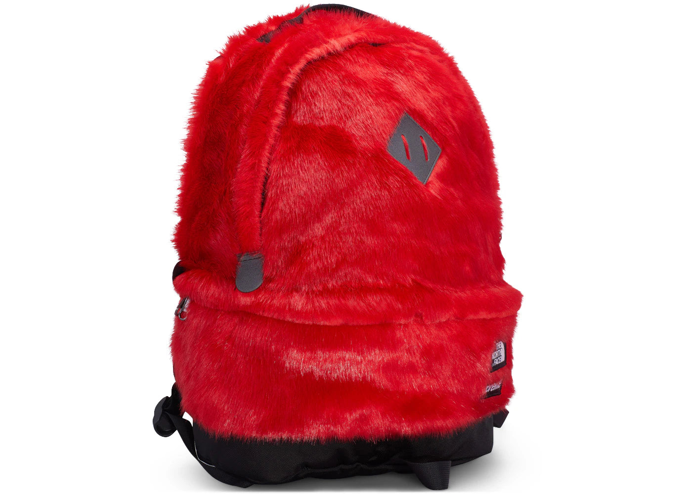 Sac à dos en fausse fourrure rouge Supreme The North Face