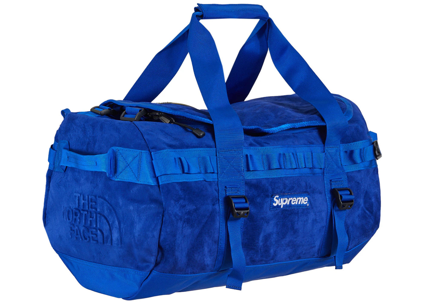 Supreme The North Face Suede Small Base Camp Duffle Bag-Blue
