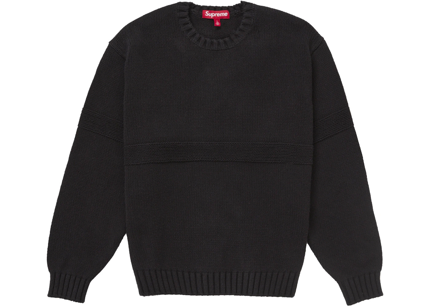 Supreme Tonal Applique Sweater-Black