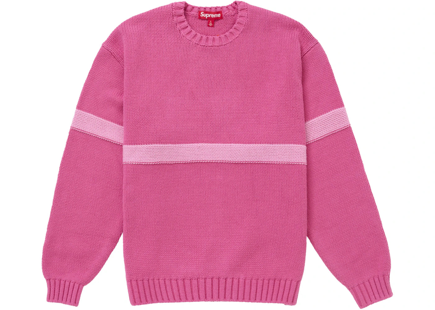 Supreme Tonal Applique Sweater-Dark Pink