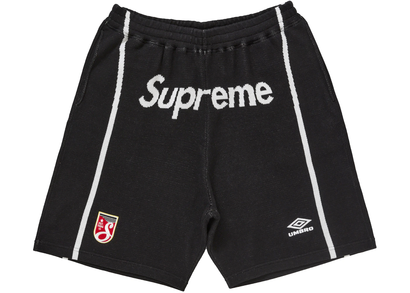 Short de football Supreme Umbro Knit noir