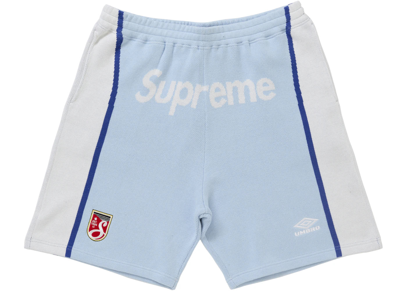 Short de football Supreme Umbro Knit bleu