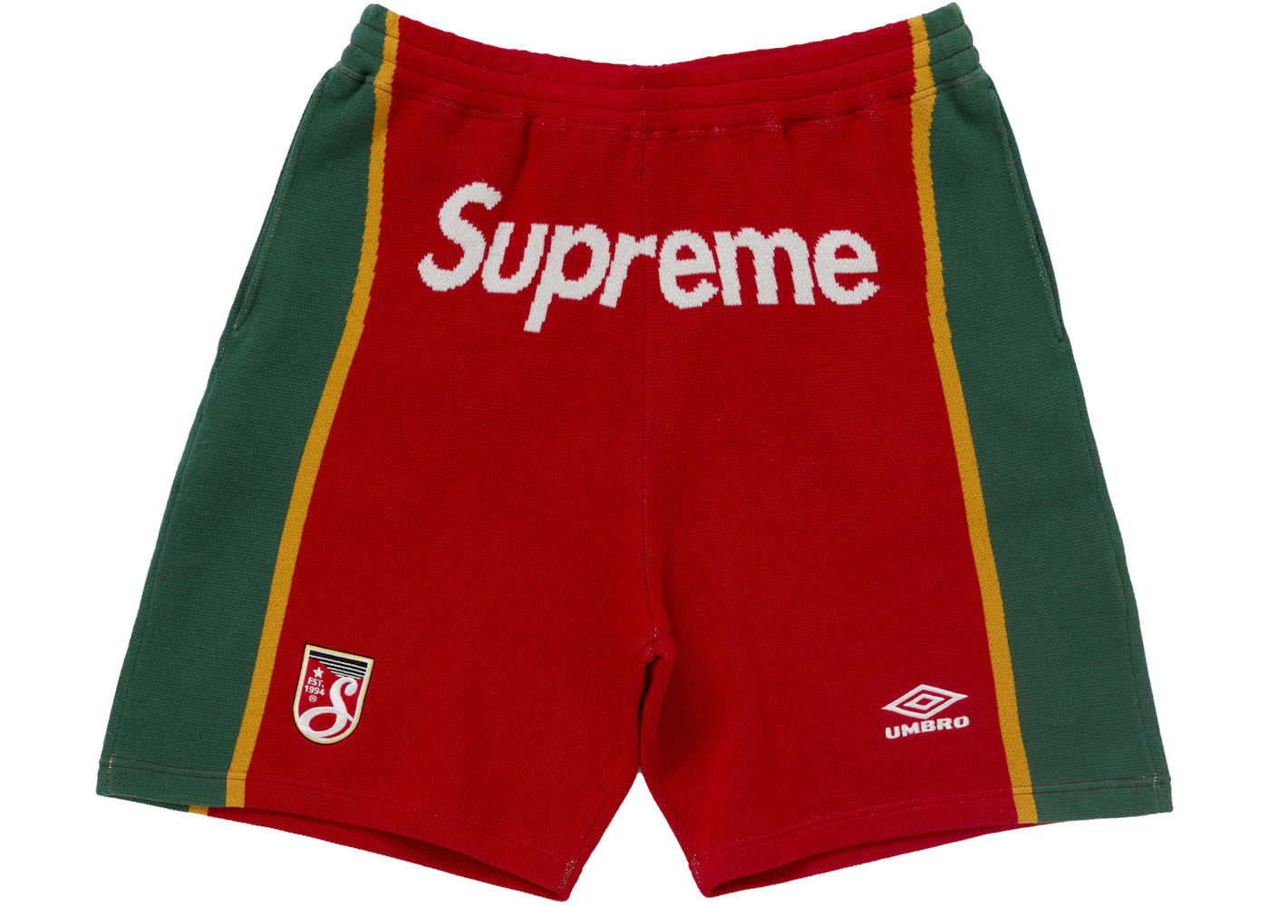 Short de football Supreme Umbro Knit rouge