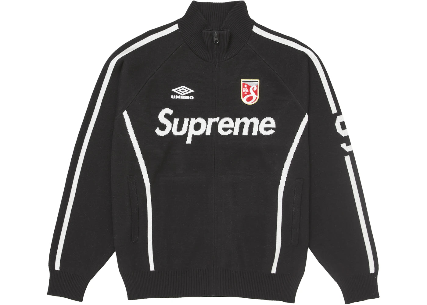 Pull zippé Supreme Umbro - Noir