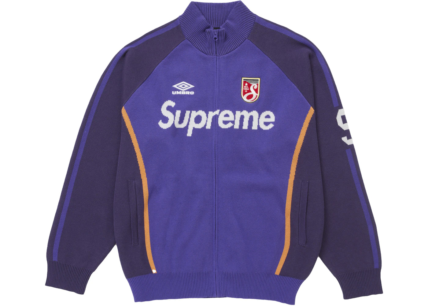 Supreme Umbro Zip Up Sweater-Purple