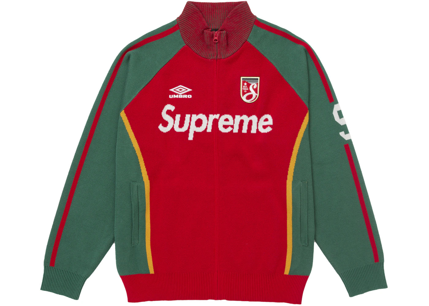 Pull zippé Supreme Umbro rouge