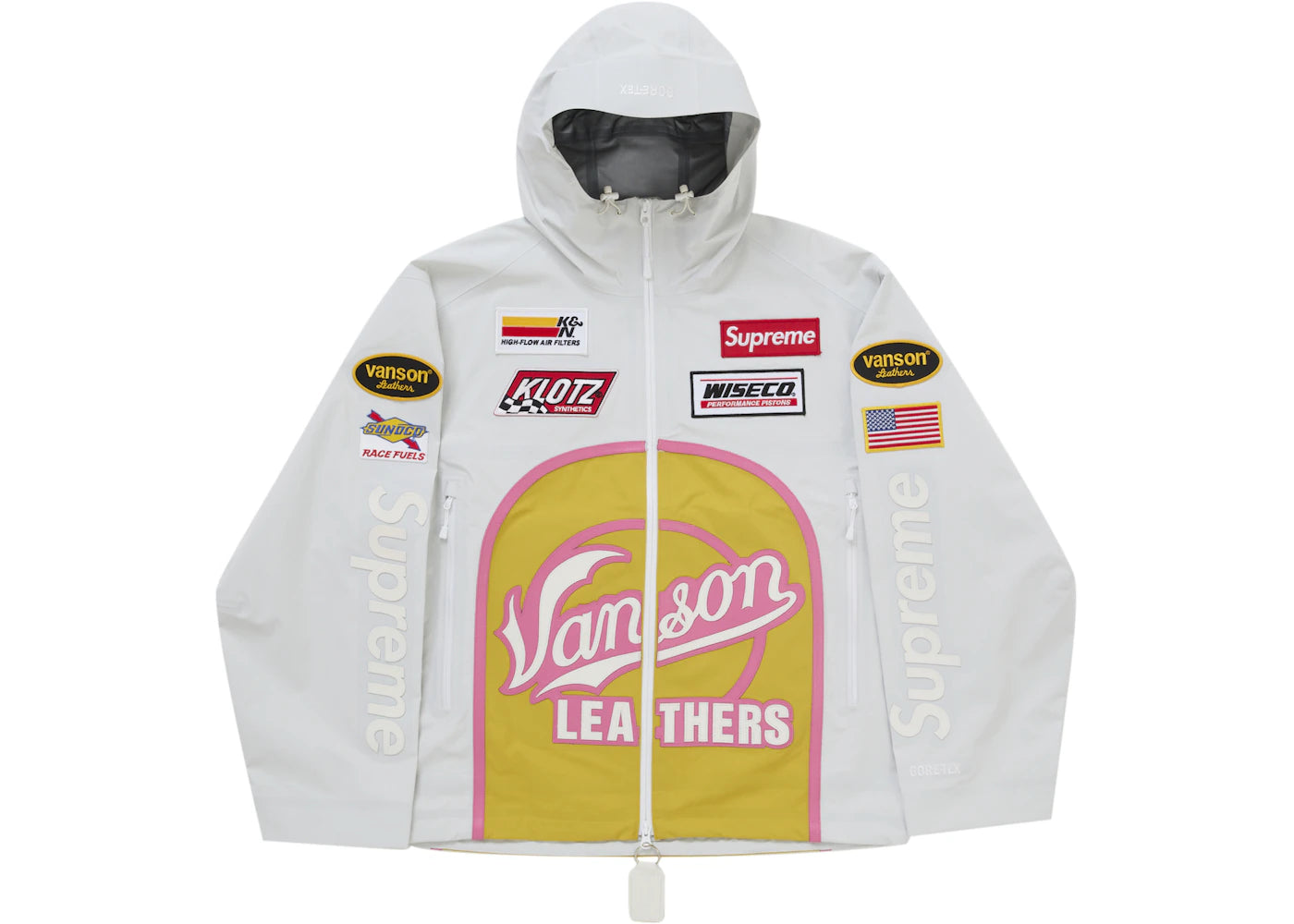Supreme Vanson Leathers GORE-TEX Shell Jacket-White