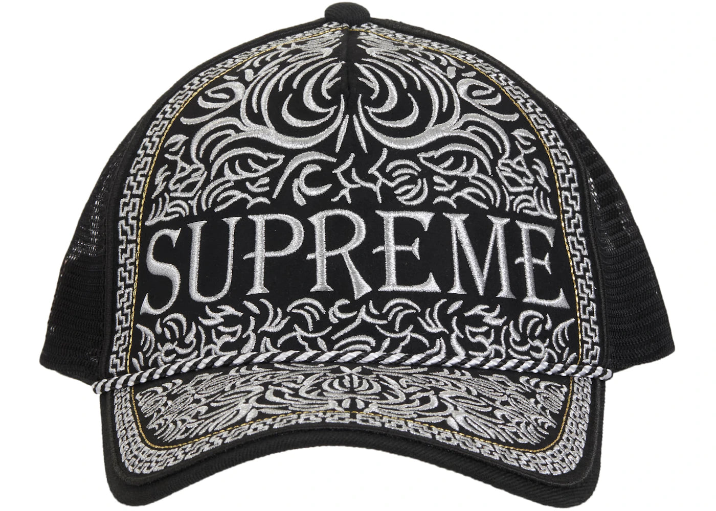 Casquette Supreme Vaquero Mesh Back 5 panneaux noire
