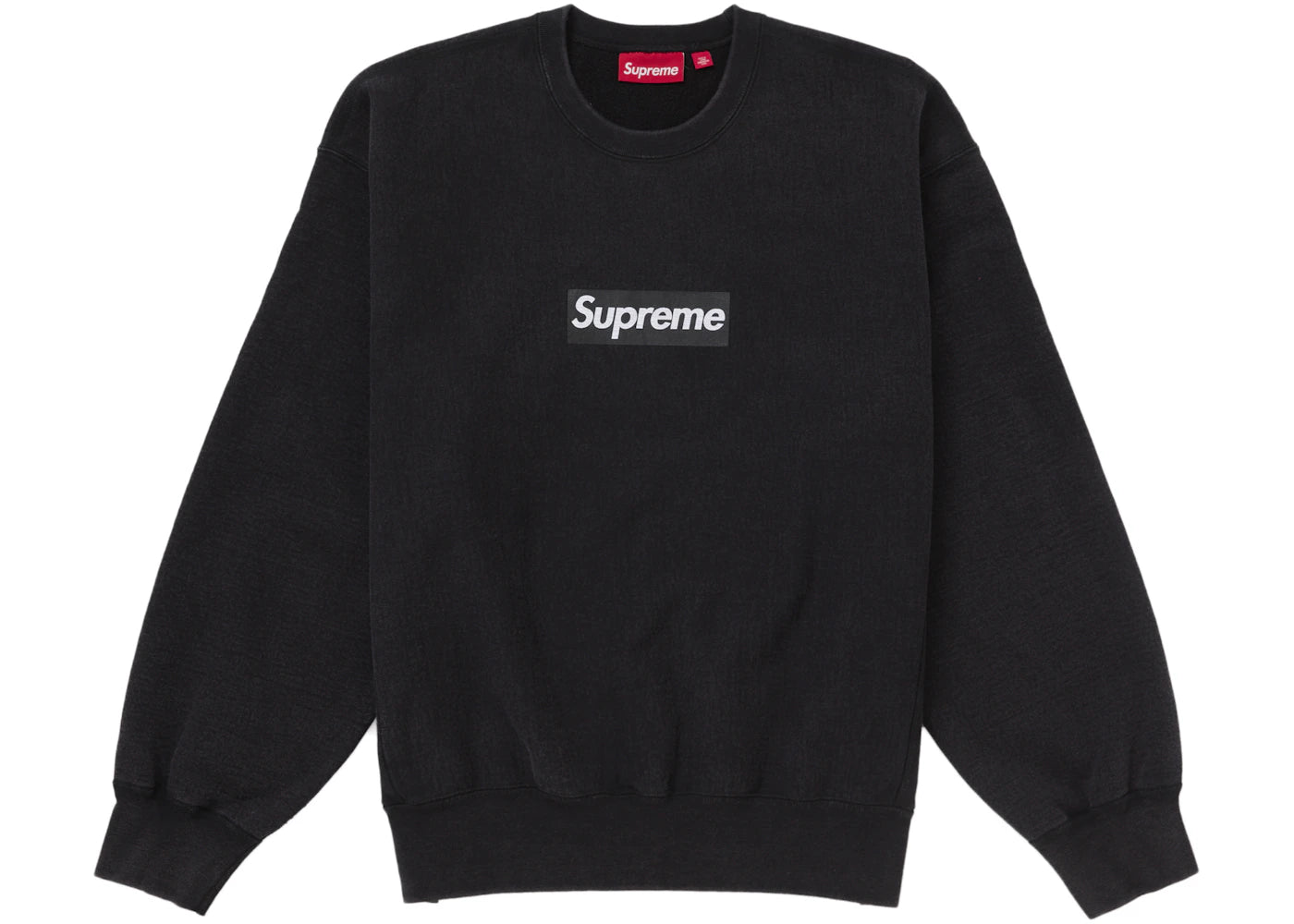 Supreme Washed Box Logo Crewneck-Black
