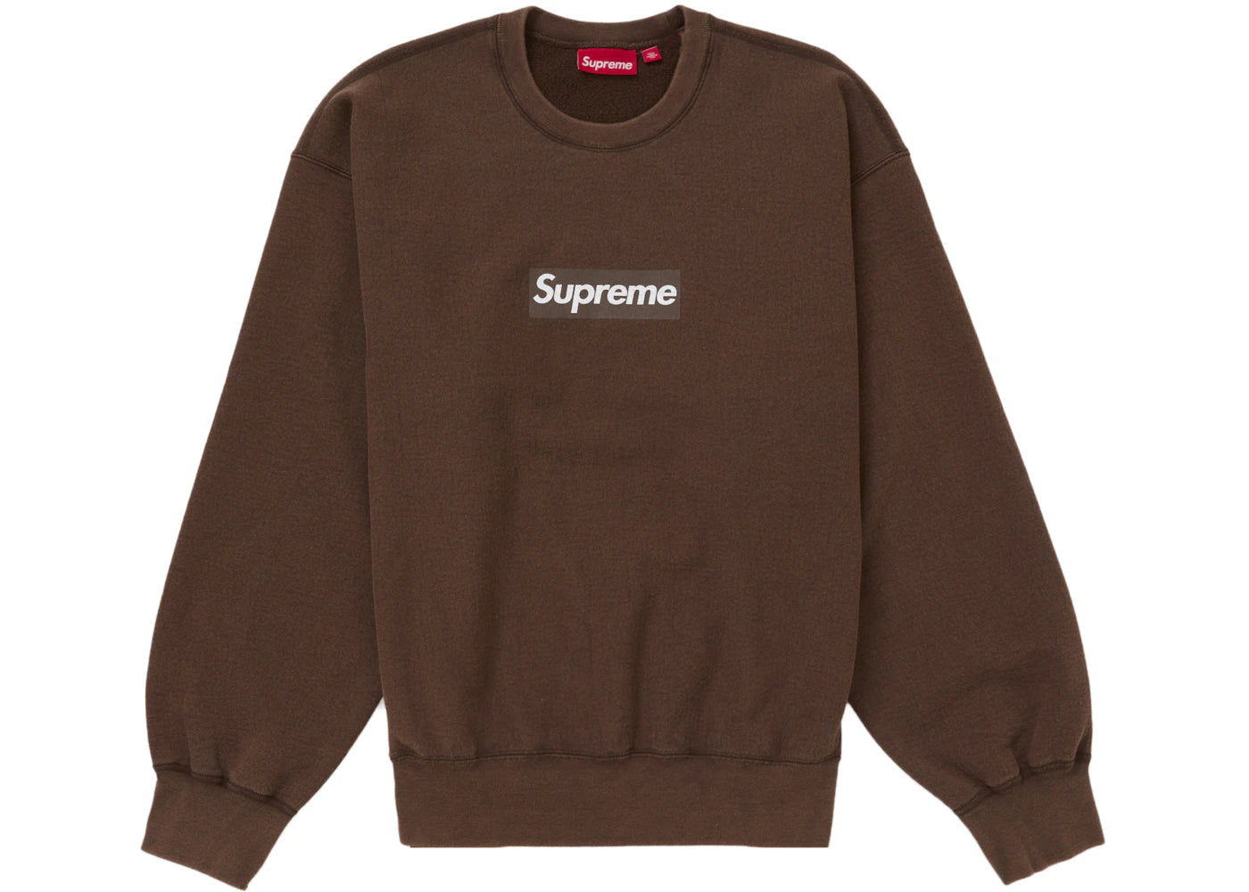 Supreme Washed Box Logo Crewneck-Brown