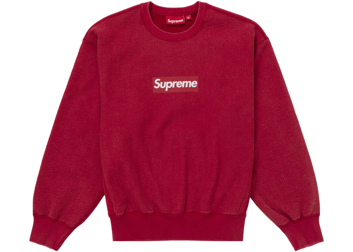 Sweat-shirt Supreme à logo Box délavé - Rouge