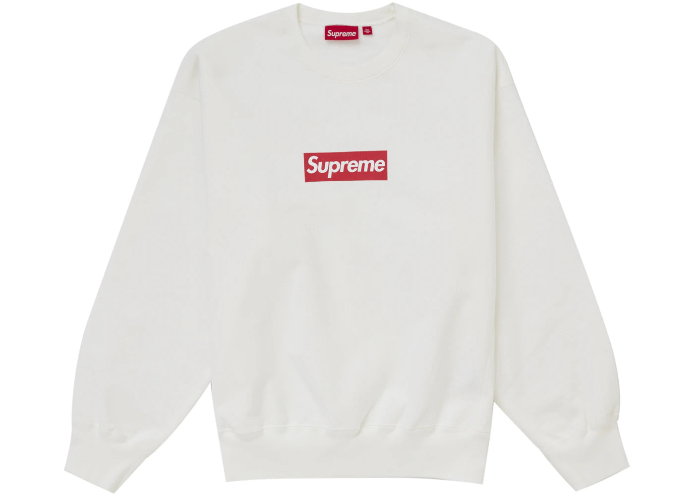 Supreme Washed Box Logo Crewneck-White