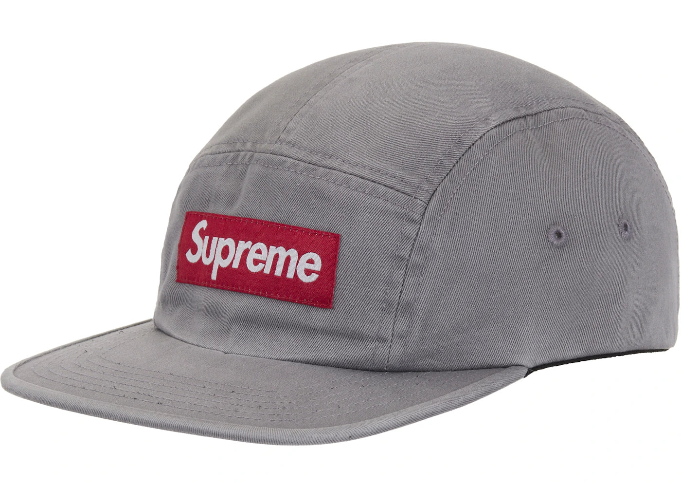 Supreme Washed Chino Twill Camp Cap  Grey