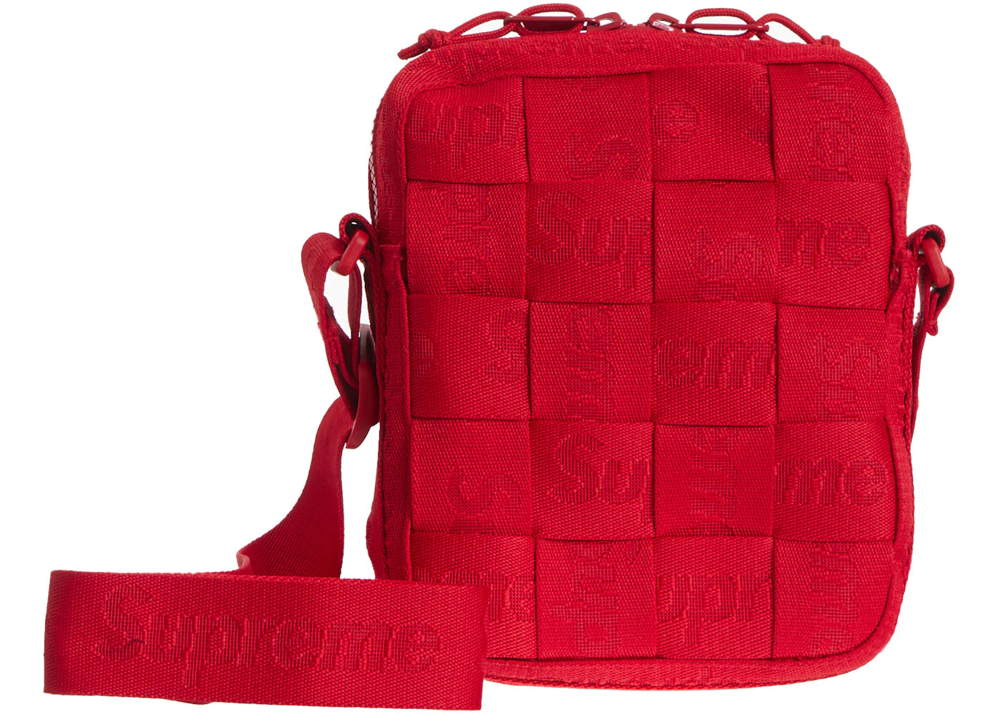 Supreme Woven Shoulder Bag-Red