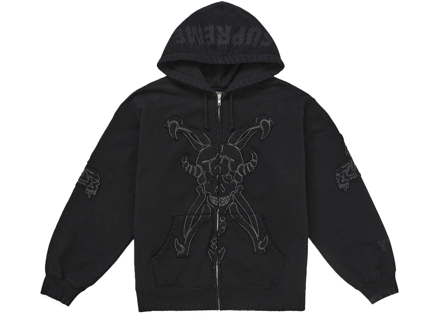 Supreme Y's by Yohji Yamamoto Zip Up Hooded Sweatshirt-Black