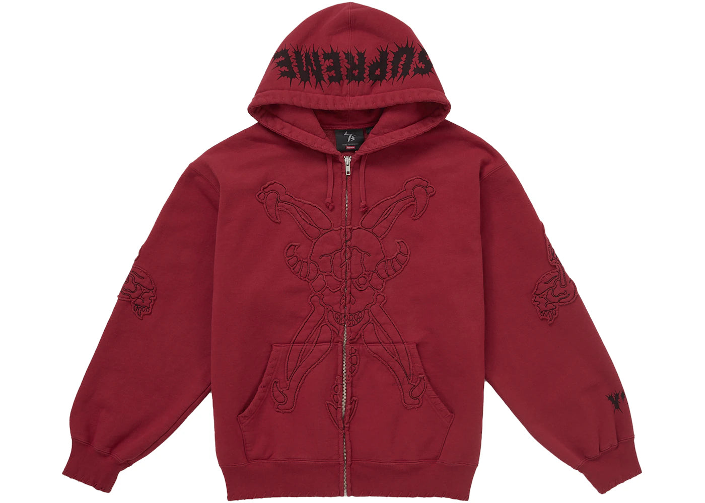 Supreme Y's by Yohji Yamamoto Zip Up Hooded Sweatshirt-Red
