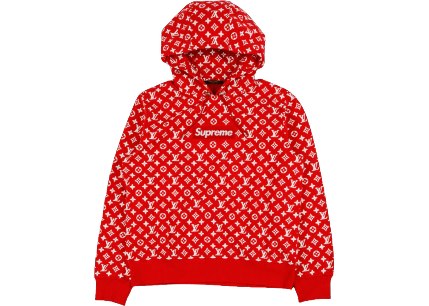 Supreme x Louis Vuitton Box Logo Hooded Sweatshirt-Red