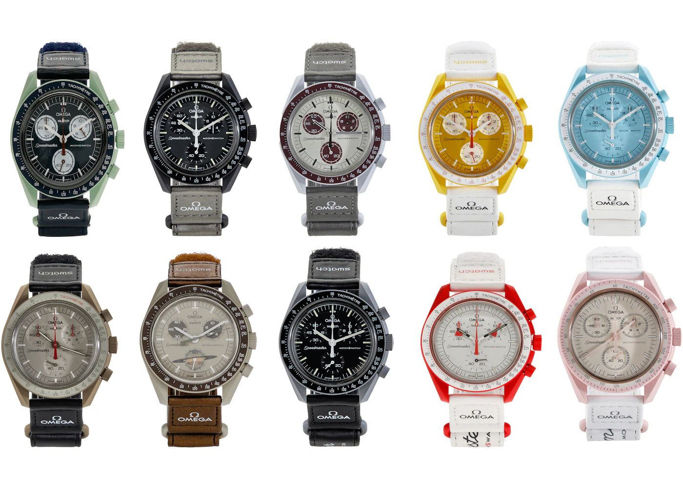 Swatch x Omega Bioceramic Moon Top 10 Set of 10 - main view