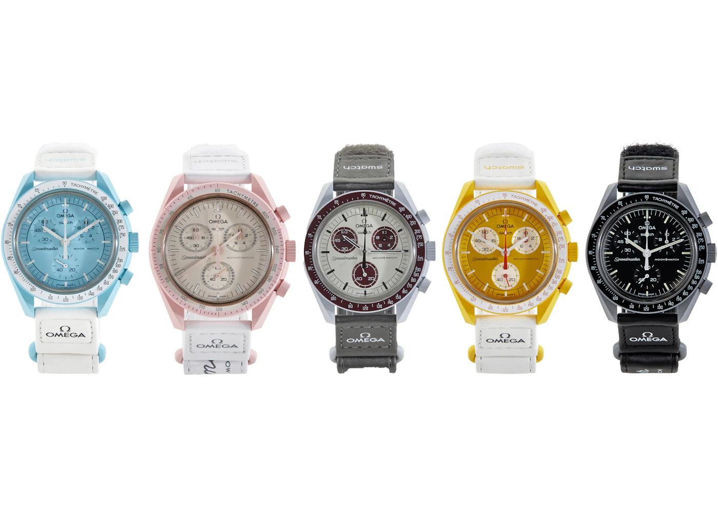 Swatch x Omega Bioceramic Moon Top 5 Set-Uranus, Venus, Pluto, The Sun & The Moon