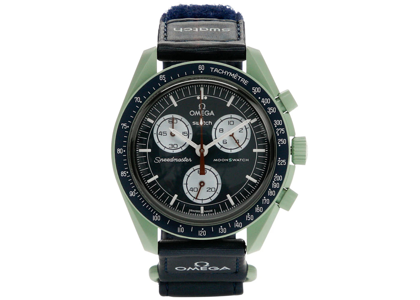 Swatch x Omega Bioceramic Moonswatch Mission to Earth SO33G100 - main view