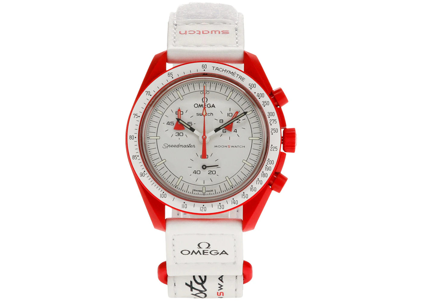 Swatch x Omega Bioceramic Moonswatch Mission to Mars SO33R100 - main view