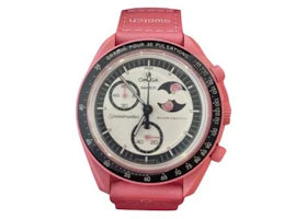 Swatch x Omega Bioceramic Moonswatch Mission to the Pink Moon SO33P700 - main view