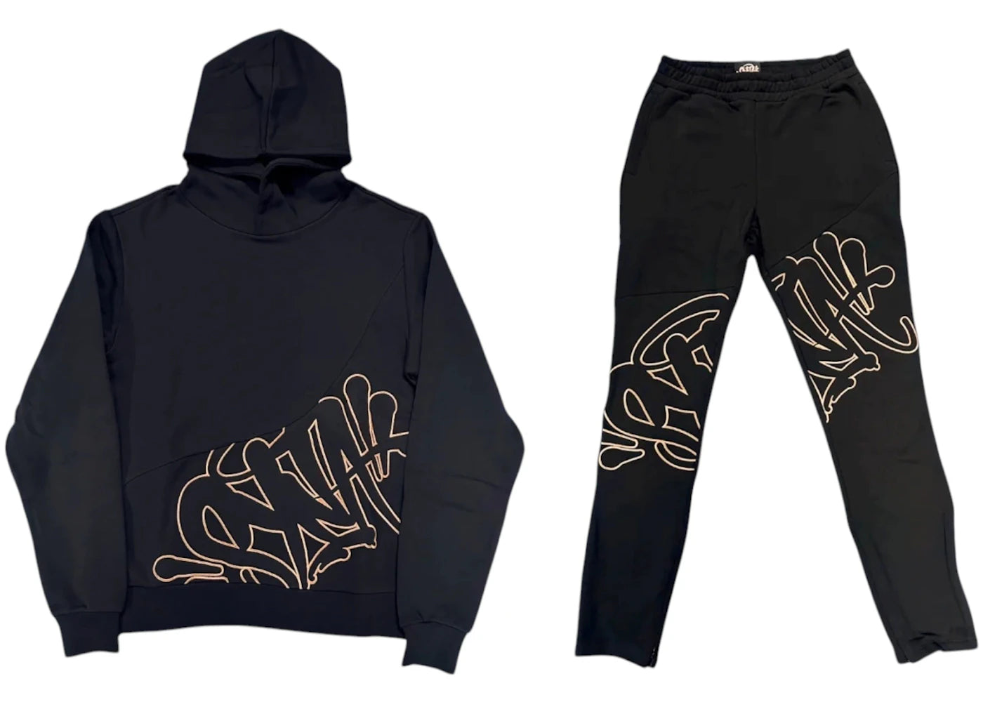 Syna Slice Tracksuit-Black/Rose Gold