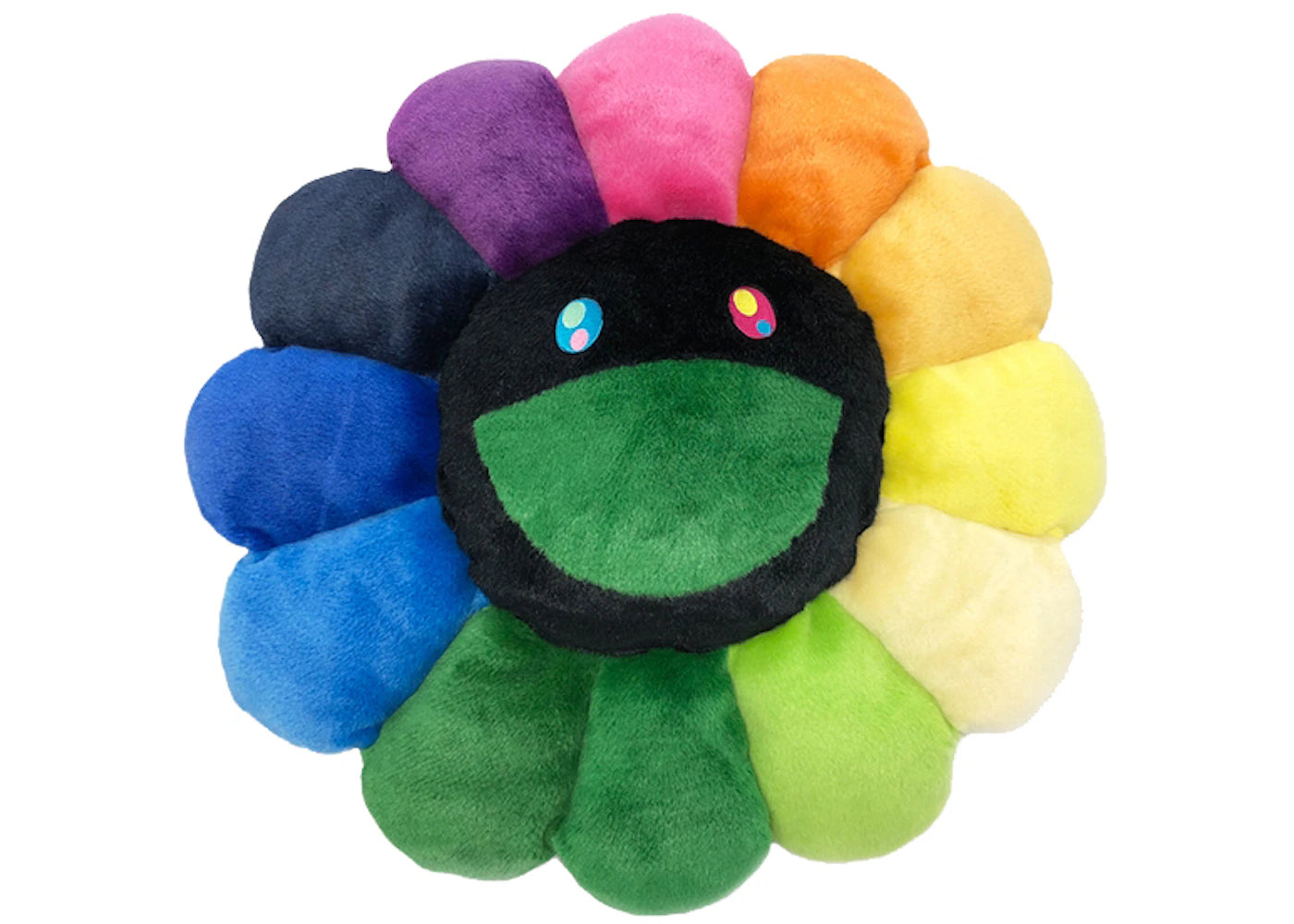 Peluche Fleur Takashi Murakami 60 cm - Arc-en-ciel/Noir