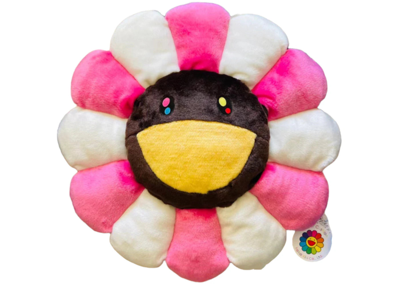 Peluche Fleur Takashi Murakami 60CM-Blanc/Rose/Marron-Jaune
