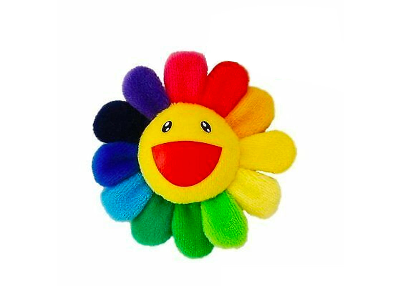 Pin's en peluche fleur Takashi Murakami - Arc-en-ciel/Jaune
