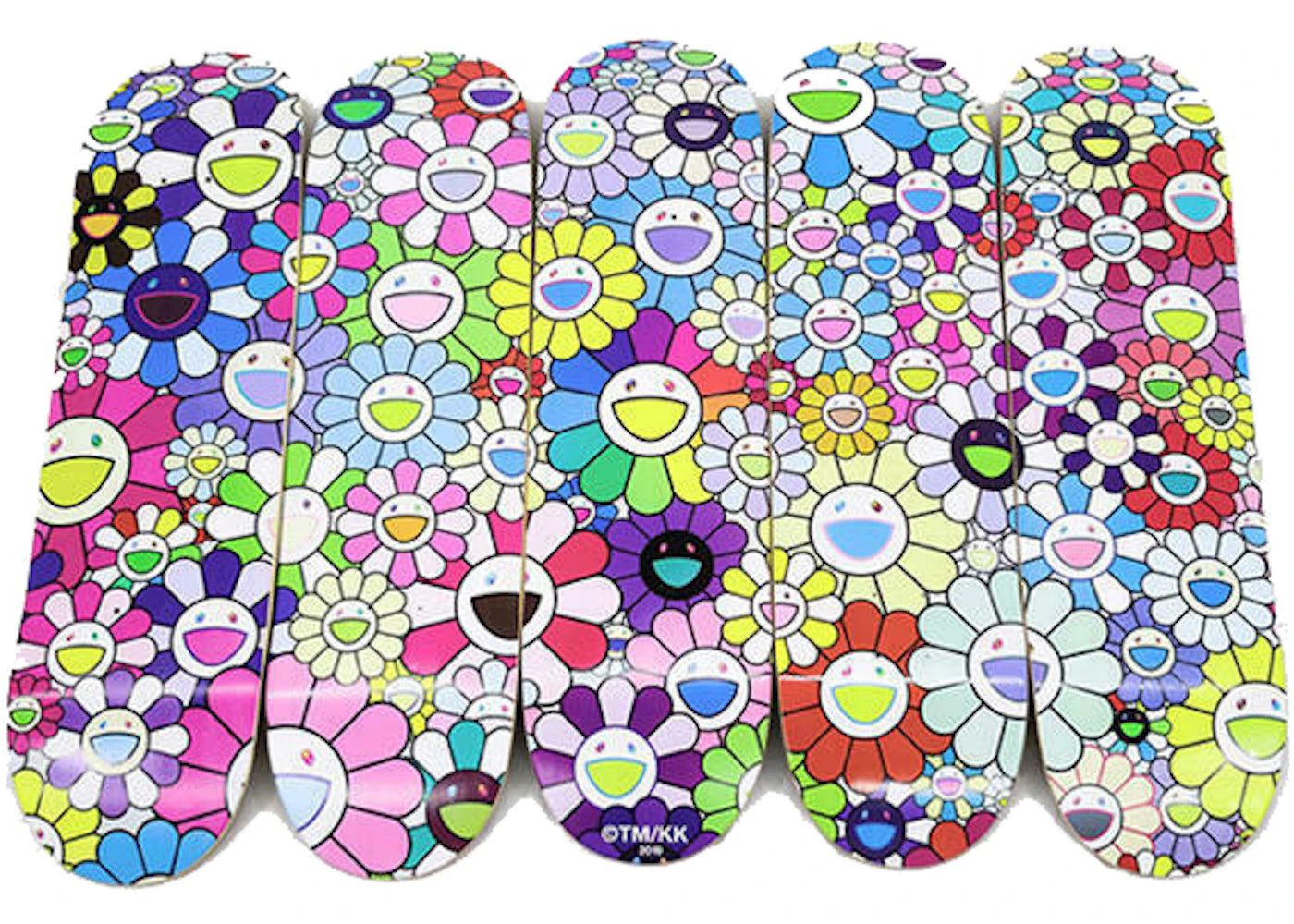 Planche de skateboard Takashi Murakami Flower (lot de 5) - Multicolore