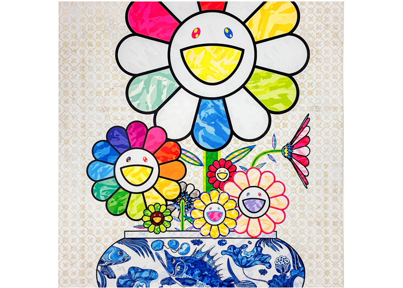 Estampe de Takashi Murakami « Fleurs dans un vase bleu » (Signée, édition limitée à 300 exemplaires)