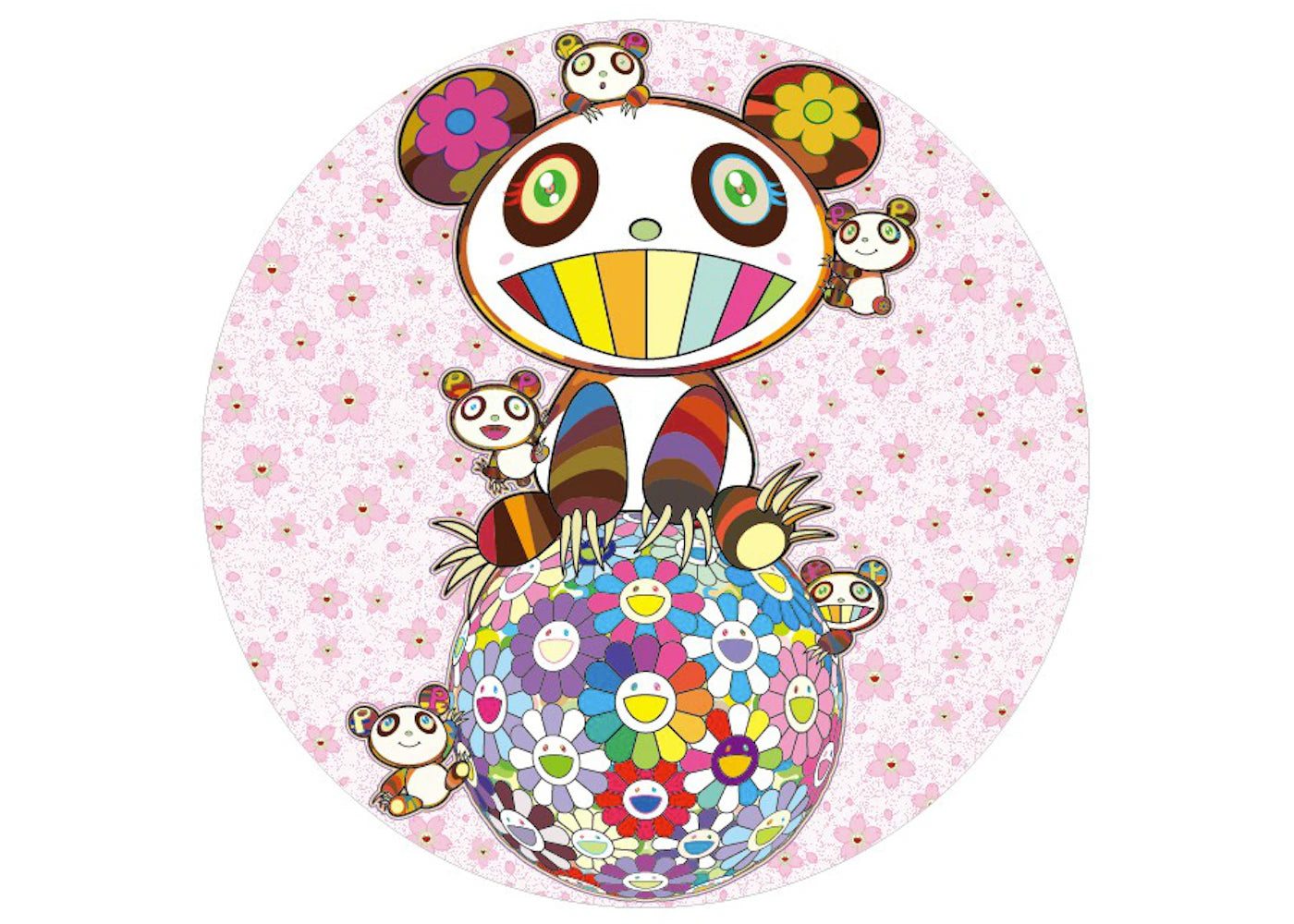 Takashi Murakami Sakura (Fleurs de cerisier) et estampe Panda (Signée, Édition limitée à 300 exemplaires) -
