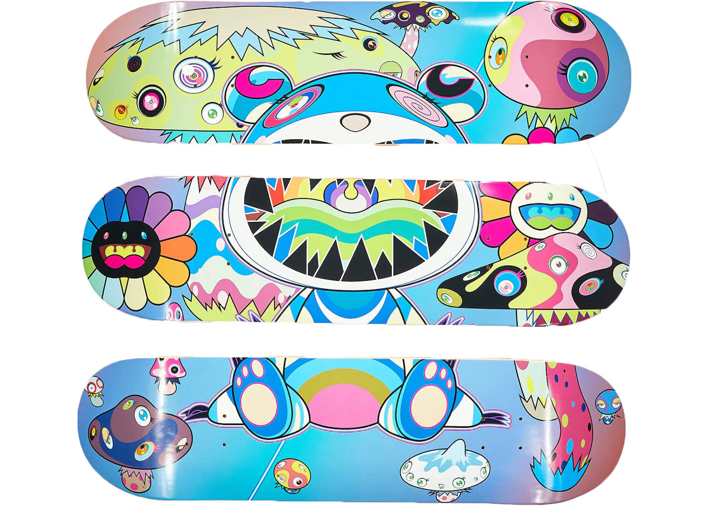 Planche de skateboard Takashi Murakami x ComplexCon Mutated (lot de 3) - Multicolore