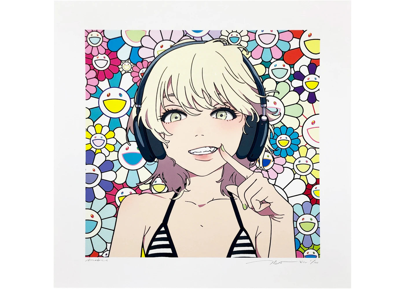 Takashi Murakami x mebae Smile_01 avec impression MF (Signée, édition limitée à 100 exemplaires) - Multi