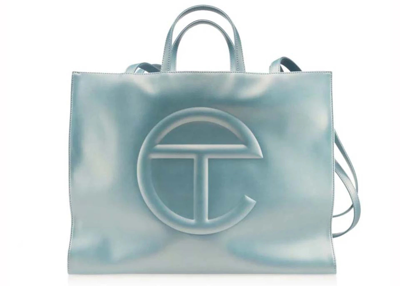 Telfar Large Shopping Bag-Blue Ray