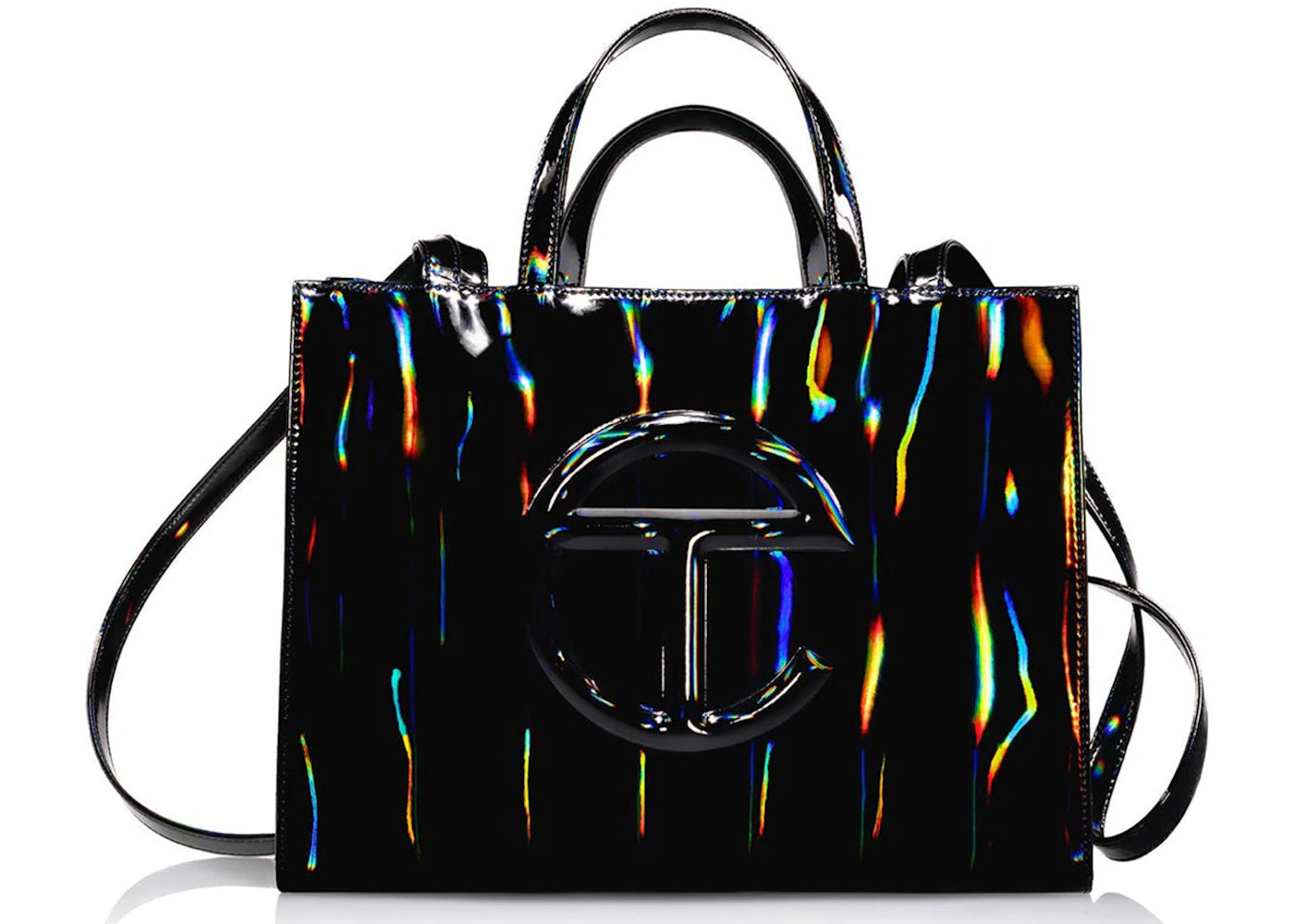 Telfar Medium Shopping Bag-Black Rainbow