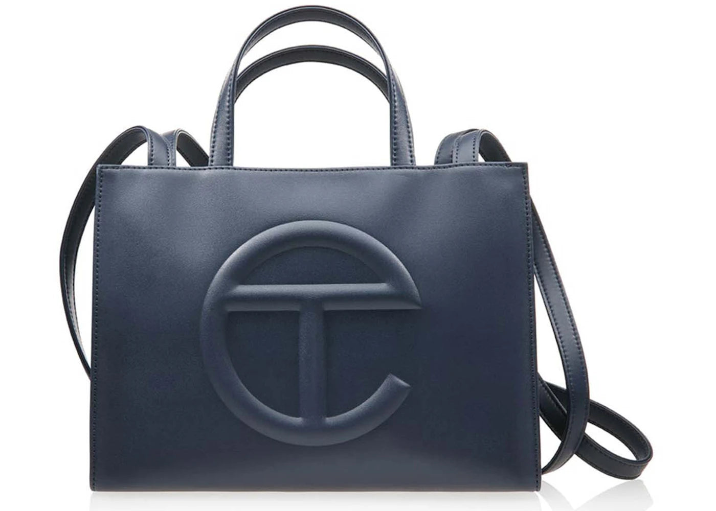 Telfar SHMedium Shopping Bag-Navy