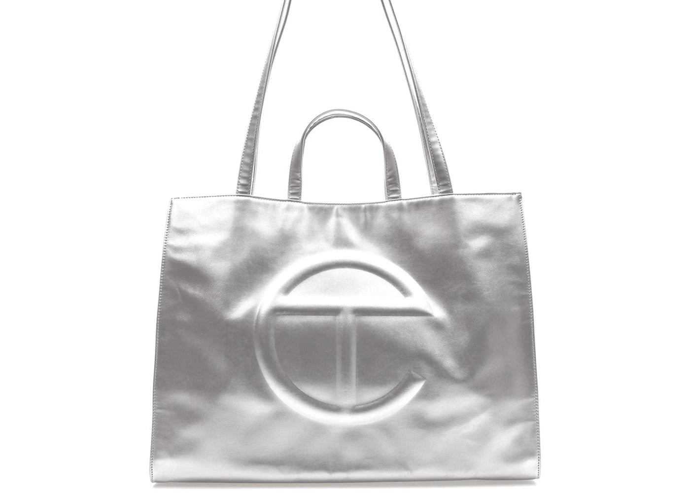 Telfar Shopping Bag-Large Silver