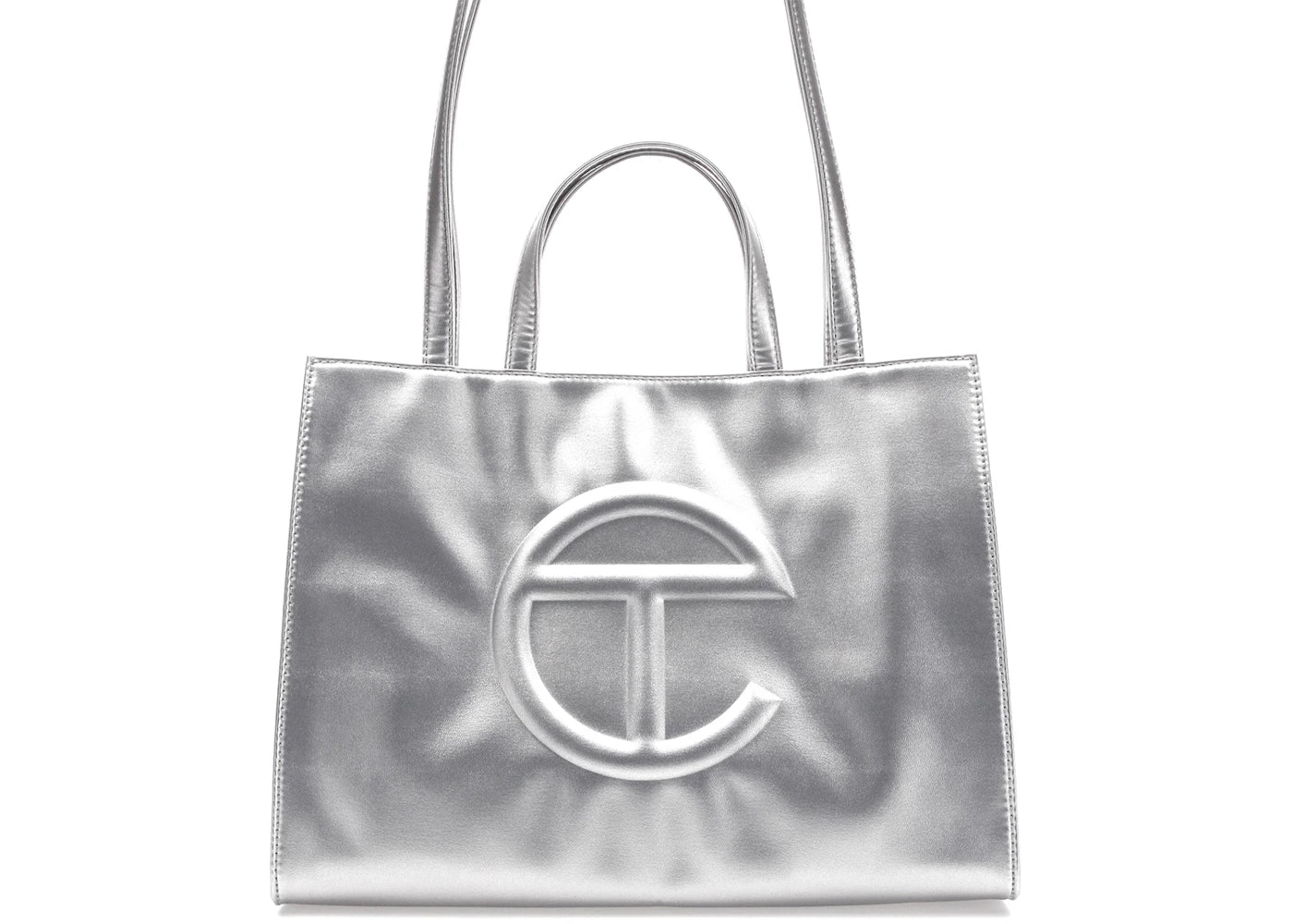 Telfar Shopping Bag-Medium Silver