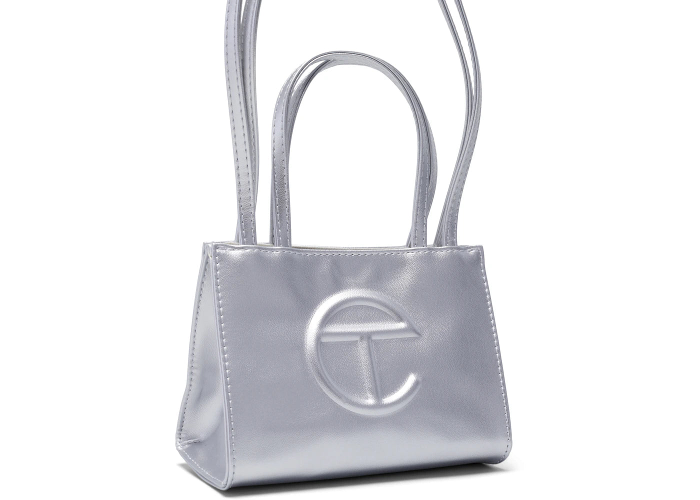 Telfar Shopping Bag-Small Silver