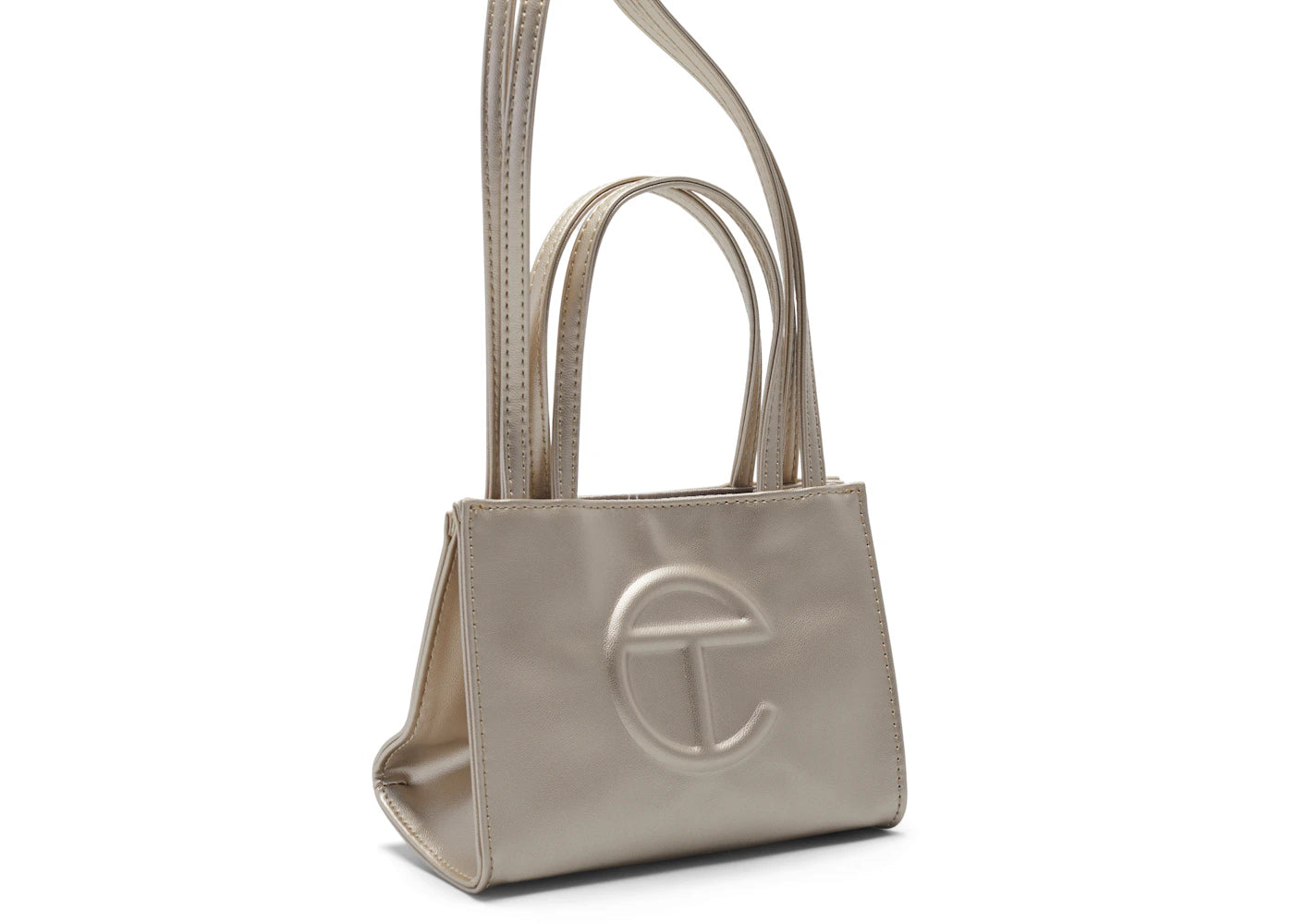 Telfar Shopping Bag-Small Gold