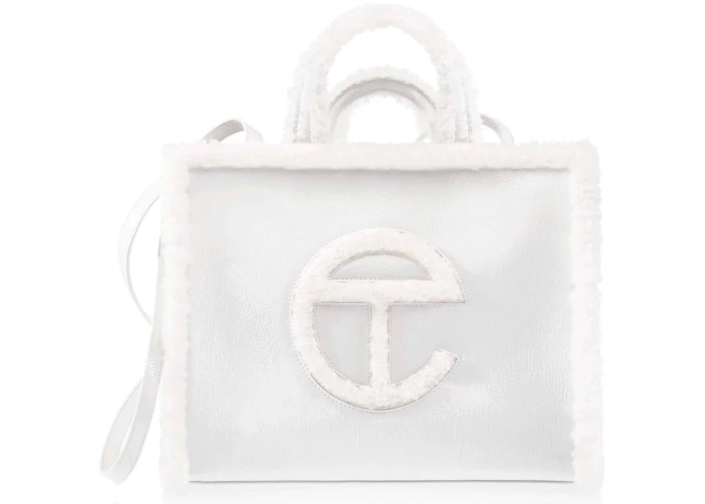 Sac cabas Telfar x UGG moyen, blanc froissé