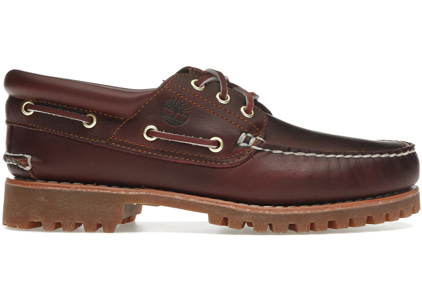 Timberland 3-Eye Lug Handsewn Boat Shoe-Burgundy