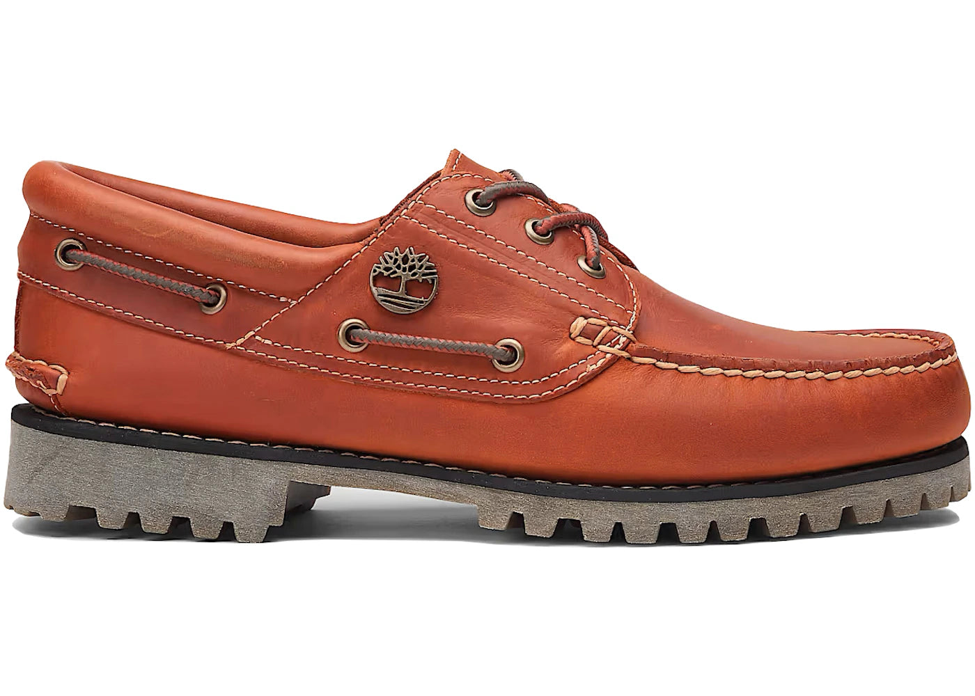Timberland 3-Eye Lug Handsewn Boat Shoe-Orange